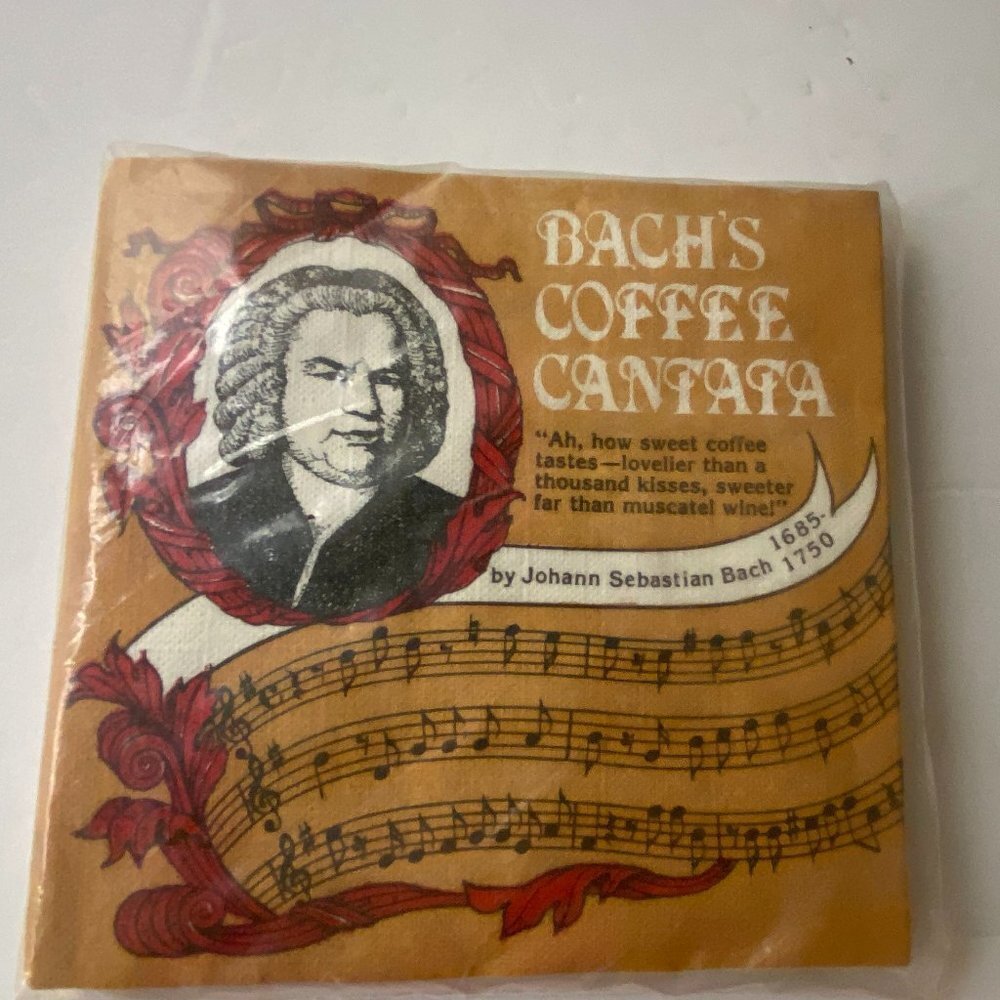 Vintage Cocktail Napkins 24 pc  Bach"s Coffee Cantata